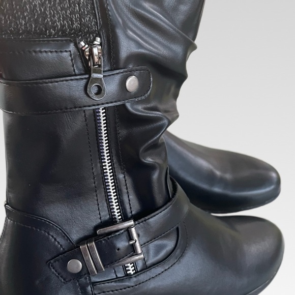 Wanderlust women’s Black Winter Boots with Zipper Detail. Size 11 - Picture 3 of 5